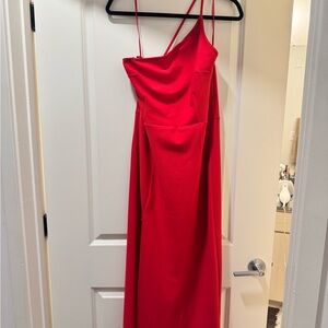 Abercrombie & Fitch One Shoulder Red Dress